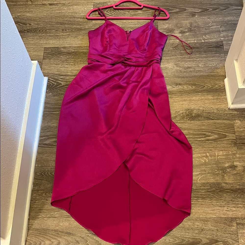 Express Magenta High Low Dress